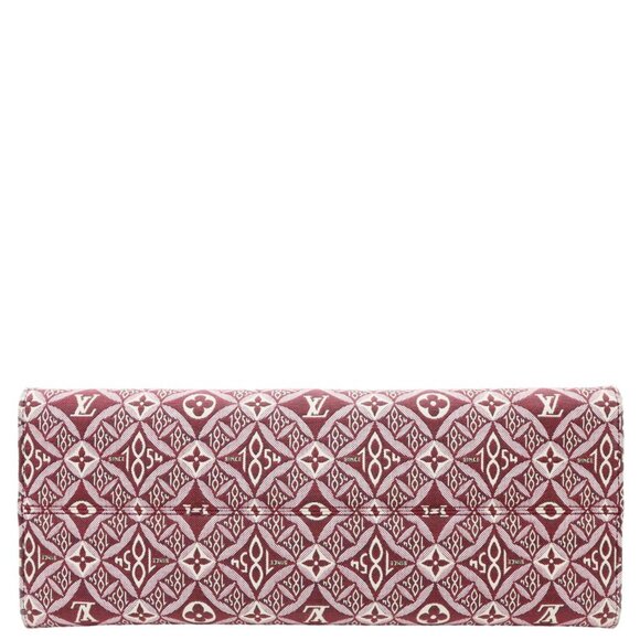 Louis Vuitton Since 1854 Onthego GM Jacquard Shoulder Bag Red - Picture 7 of 15